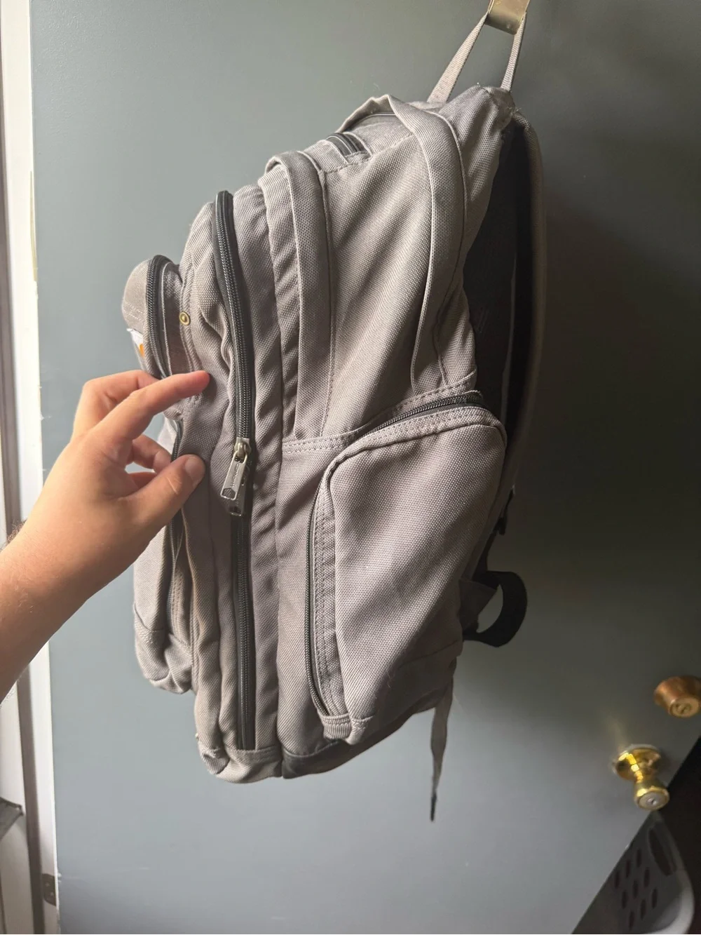 Carhartt Men’s Gray Backpack with Carhartt Patch 37L